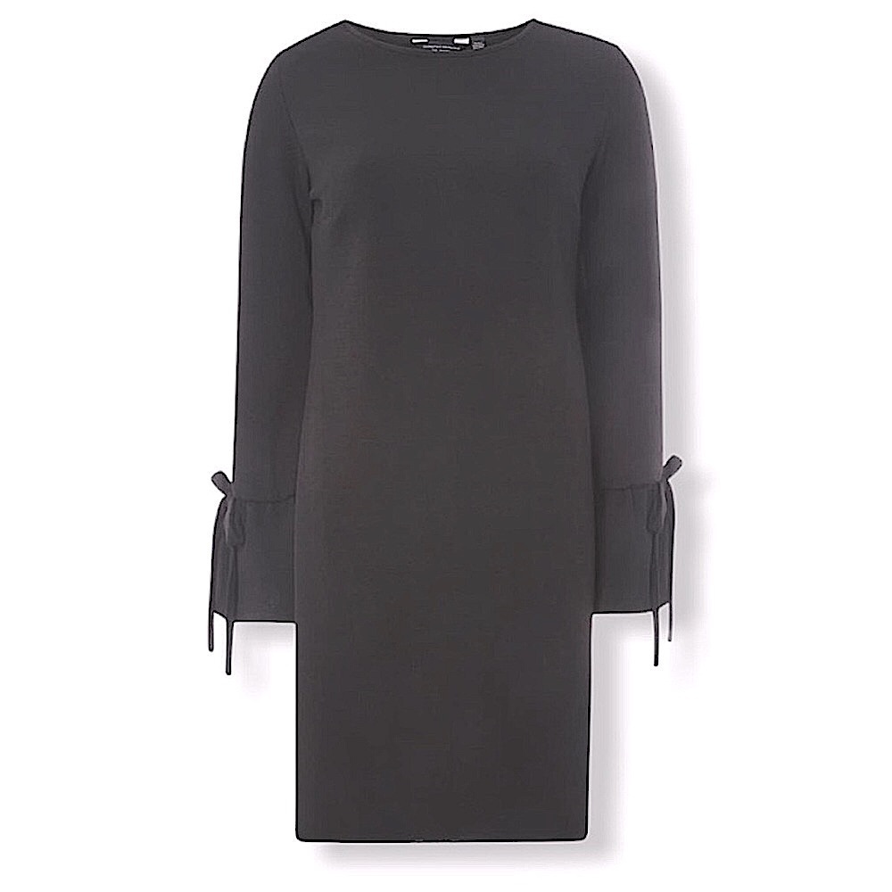 NWOT Halogen Dress •Beautiful Statement Long Sleeves in Dark Charcoal - Picture 7 of 10